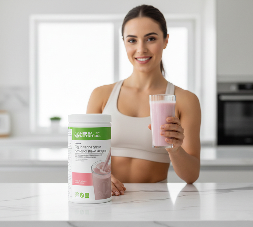 Formül 1 Öğün Yerine Geçen Besleyici Ahududu ve Beyaz Çikolata Aromalı Shake Karışımı