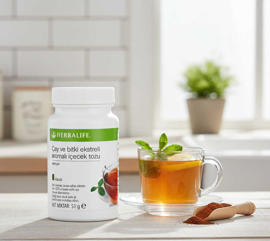 Çay ve Bitki Ekstreli Aromalı İçecek Tozu Klasik-51 gr